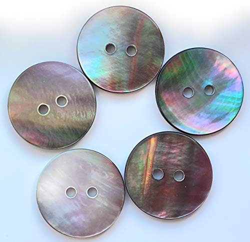 Mother of Pearl Buttons 2 Holes (Smoke 32L 20mm Qty 20)