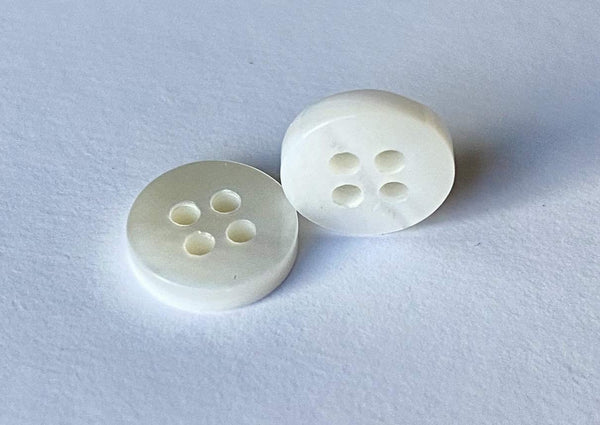Ohana Goods Mother of Pearl Buttons 8.7MM - Qty 20 - White/Thick