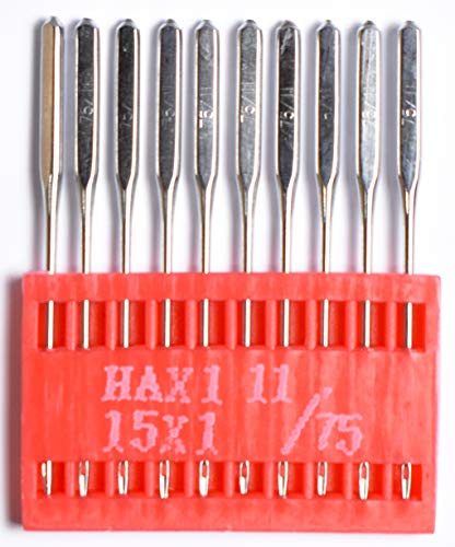 Flat Shank Home Sewing Machine Needles HAX1 Size 75/11