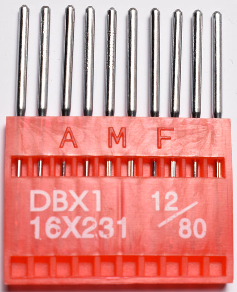 SFG AMF Industrial Sewing Machine Needles Round Shank Universal Ball Point DBX1 80/12 Qty 100