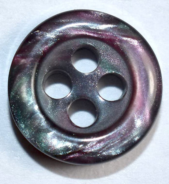Faux Mother of Pearl Buttons - Black Qty 20