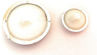 Ornate Round Coat Button Set (White/Gold 11PC)