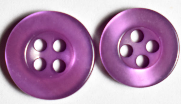 Dress Shirt Buttons 24pc Set - 16 Shirt Front Buttons 13mm (1/2in) - 8 Shirt Sleeve Buttons 11.5mm (7/16in) Purple