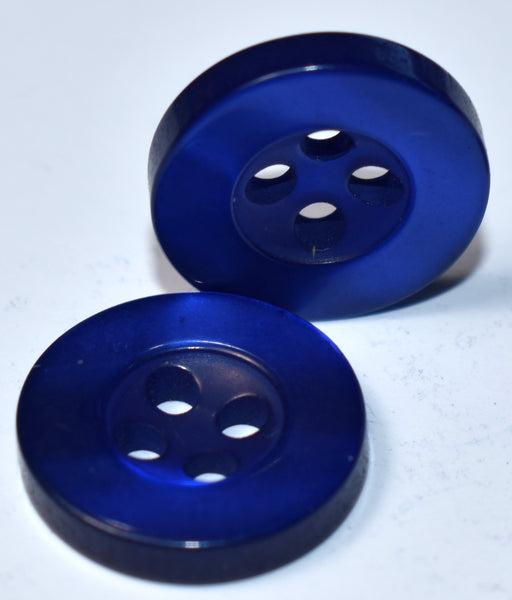 SFG Dress Shirt Buttons 12pc Set - 8 Shirt Front Buttons 13mm (1/2in) - 4 Shirt Sleeve Buttons 11.5mm (7/16in) Blue