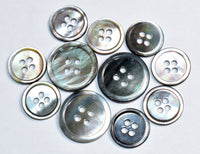 Blazer & Suit Button Set - Mother of Pearl (11 Piece Set Smoke Grey Color)
