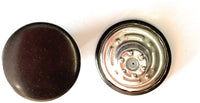 Jean Button 17 mm No-Sew Solid Tack (Polished Dark Bronze - Qty 17)