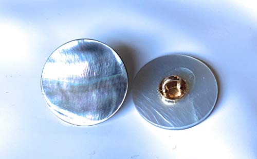 Mother of Pearl Buttons Metal Shank Attachment (Smoke - 18mm - Qty 20)