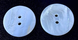 Mother of Pearl Buttons 3/4in 20mm 32L (White Qty 16)